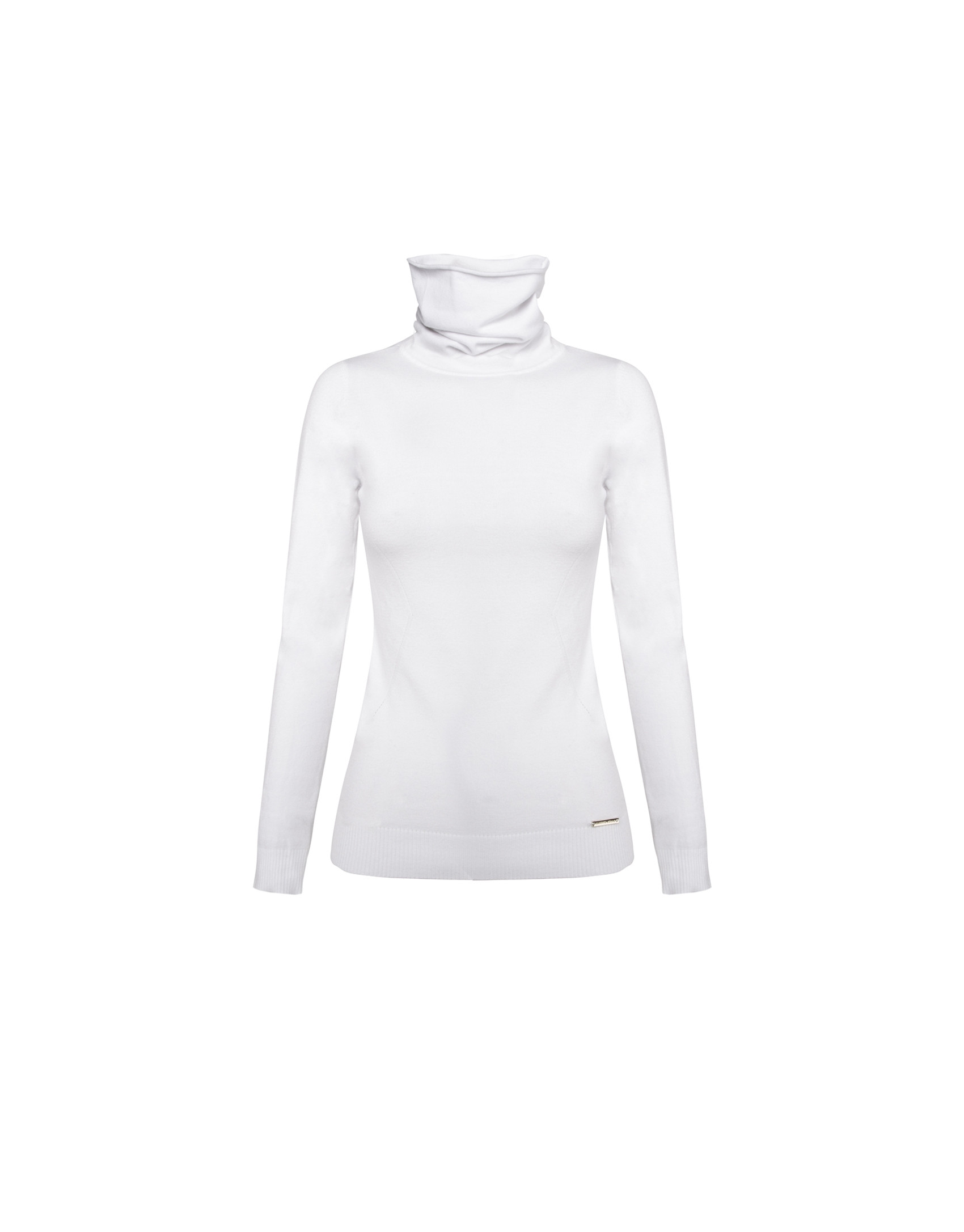 Jersey cuello cisne blanco roto