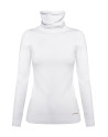Jersey cuello cisne blanco roto