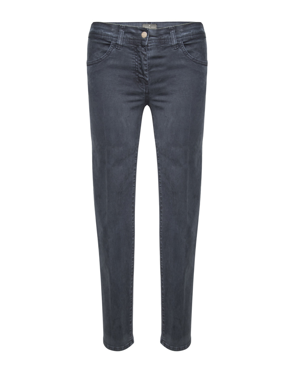 Beige washed cotton pants