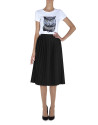 Falda midi pliegues negra