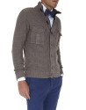 Seed stitch knit jacket. 