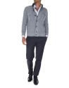 Seed stitch knit jacket