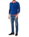 Blue basic knit  sweater