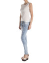 Off white knit sleeveless sweater 