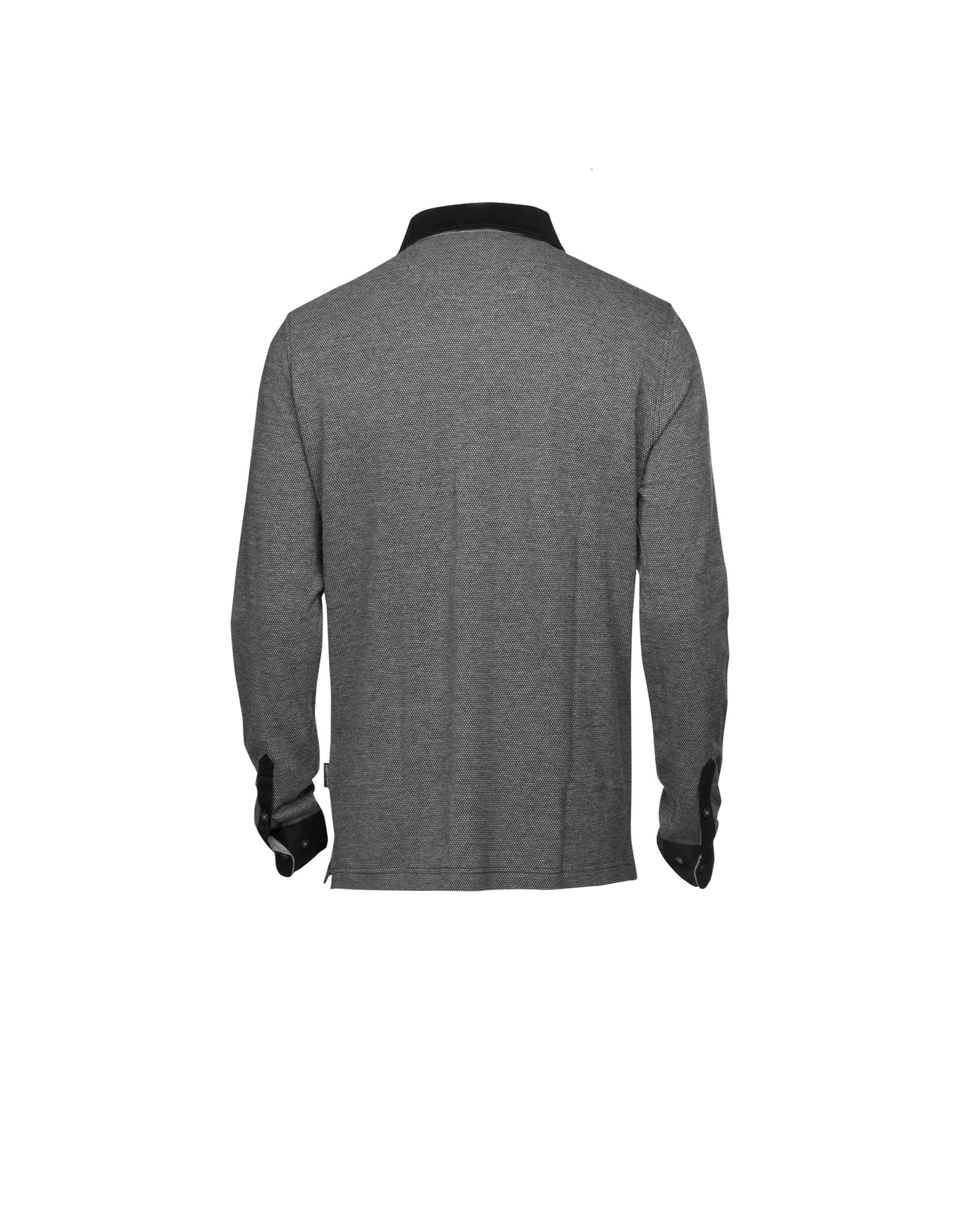 Polo negro gris melange