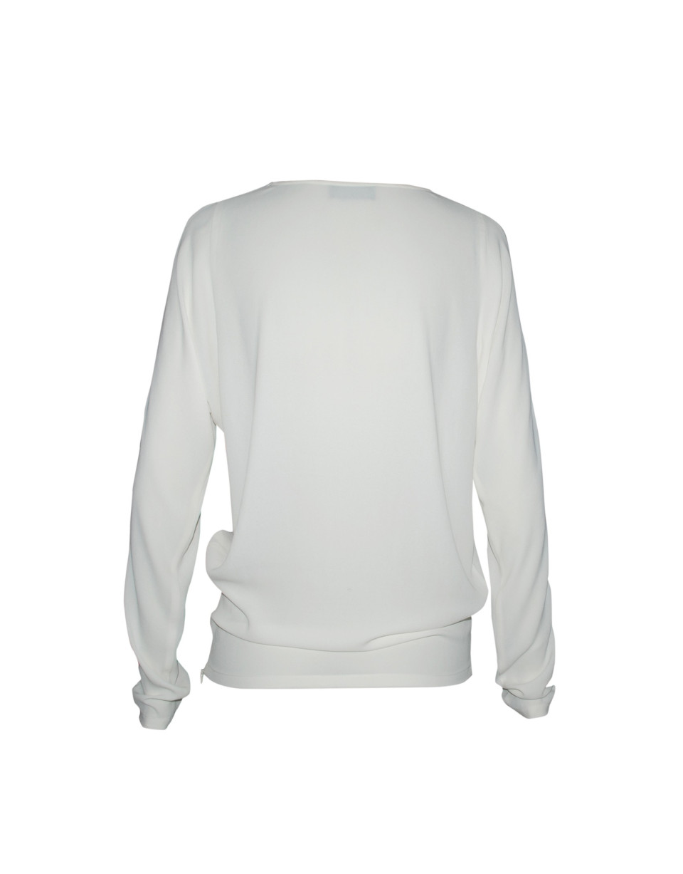 Ivory round neck blouse