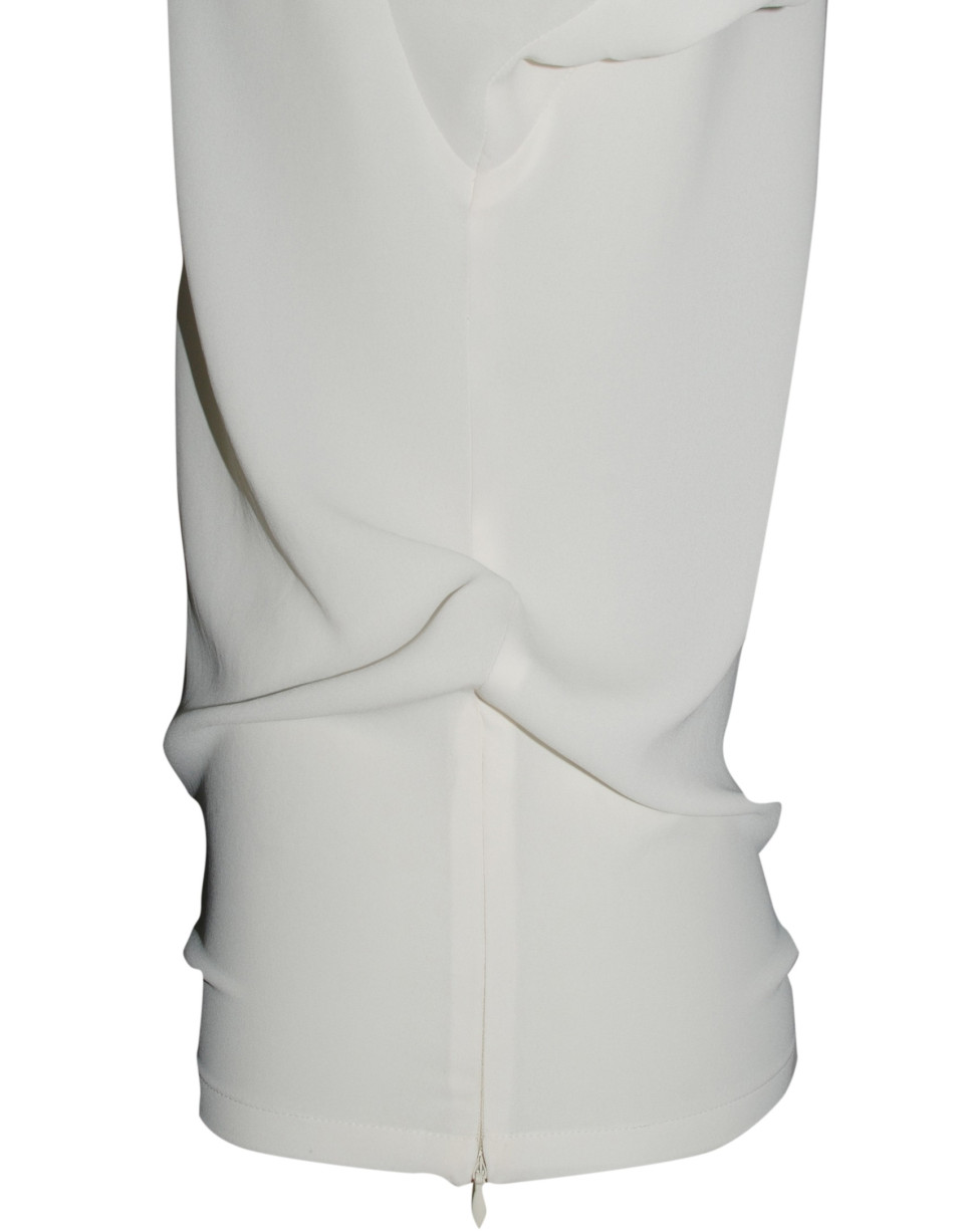 Ivory round neck blouse