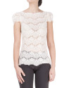 Top encaje blanco roto