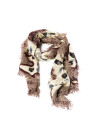 Print ethnic shawl in beige