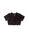 Dark brown bolero rabbit fur