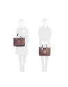 Brown shopping quilted bag