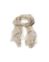 Fringed beige scarf