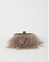 Clutch with feathers 