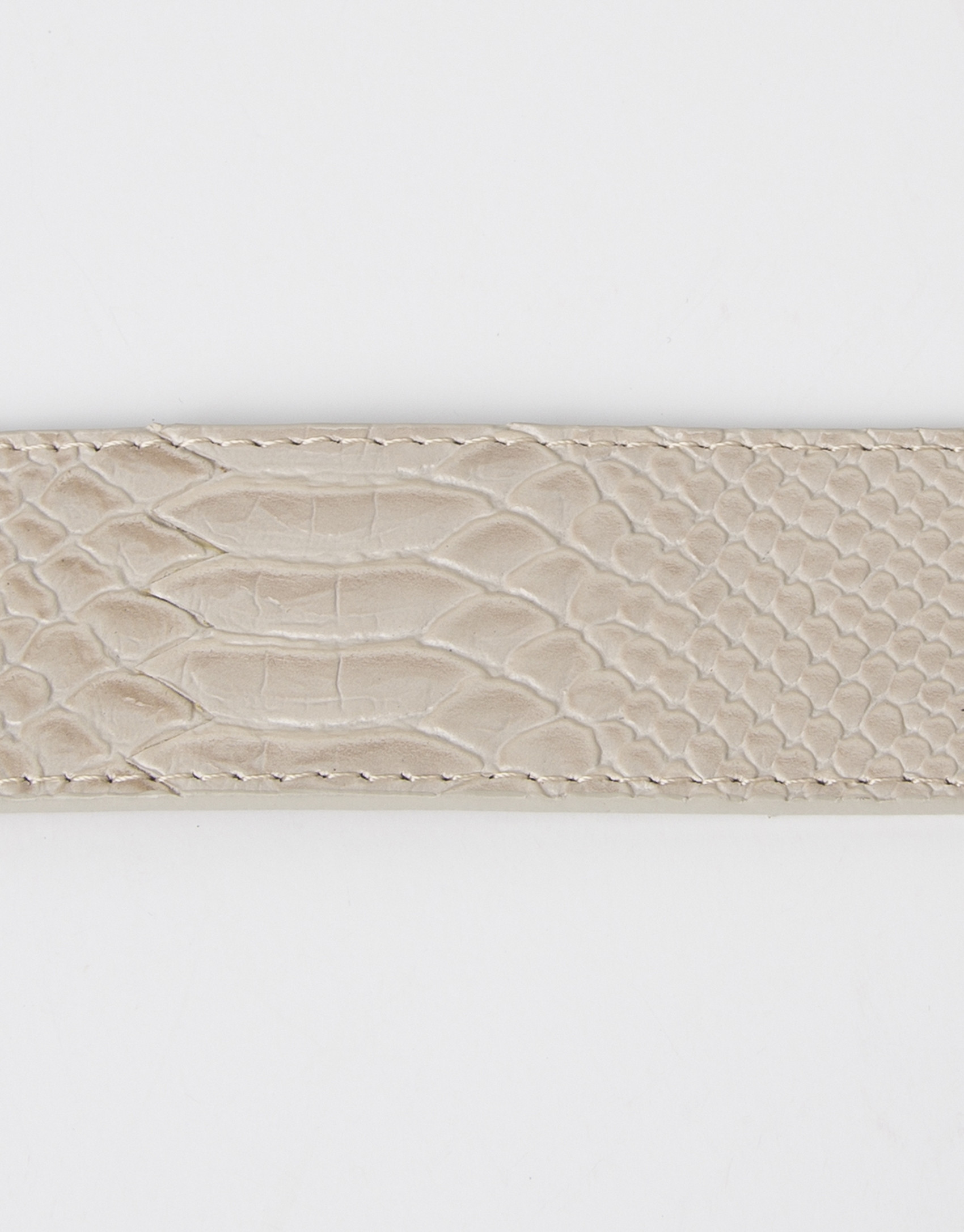 Beige embossed belt