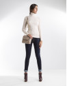 Beige ribbed sweater