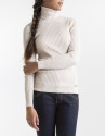 Beige ribbed sweater