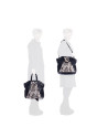 Large tote in zebra print and leather