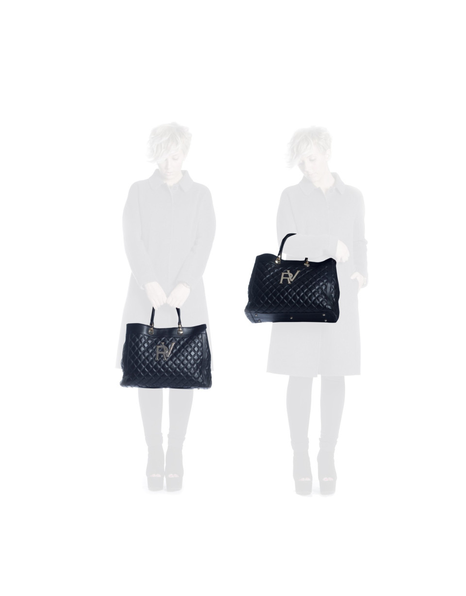 Black quilted bag