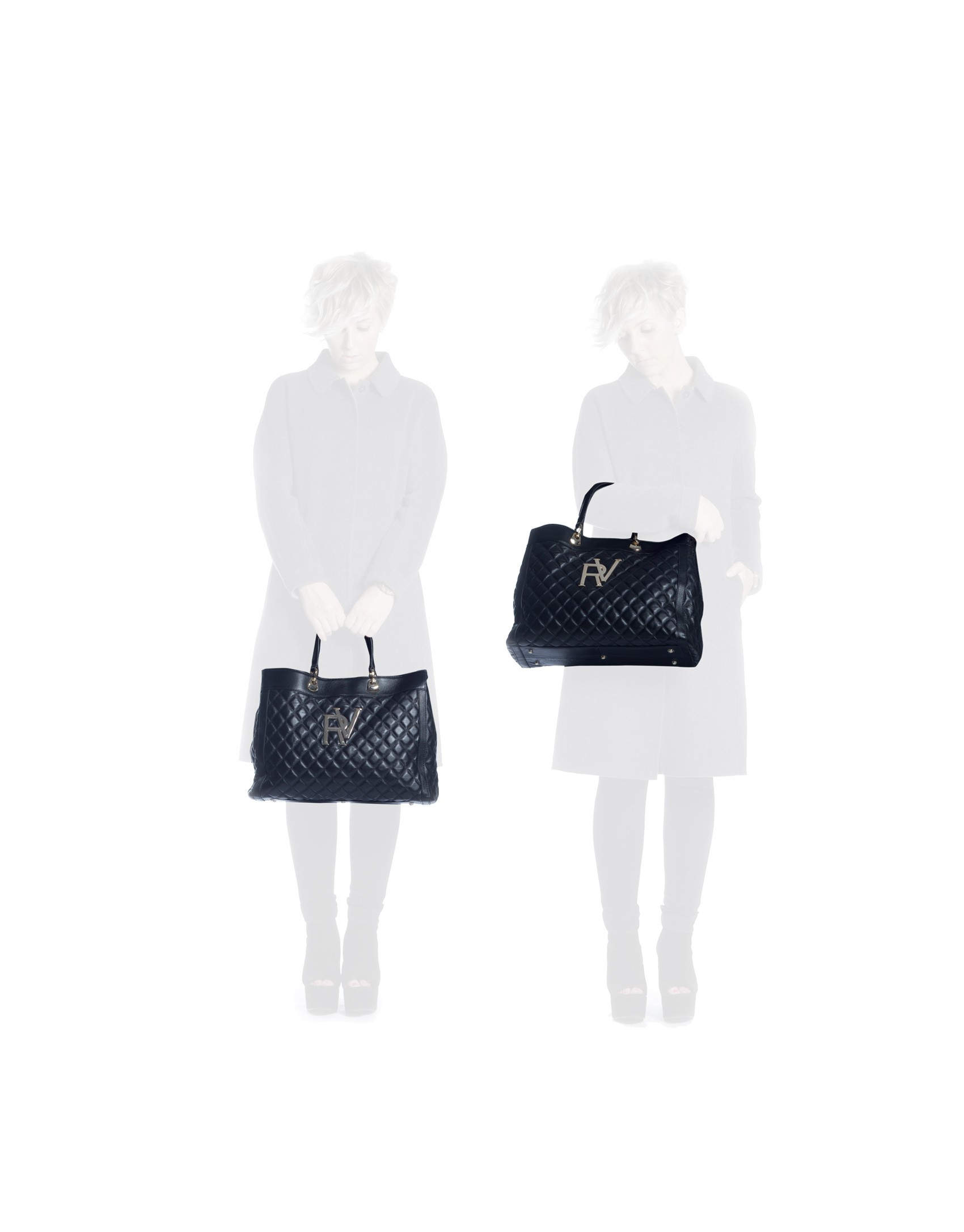 Black quilted bag