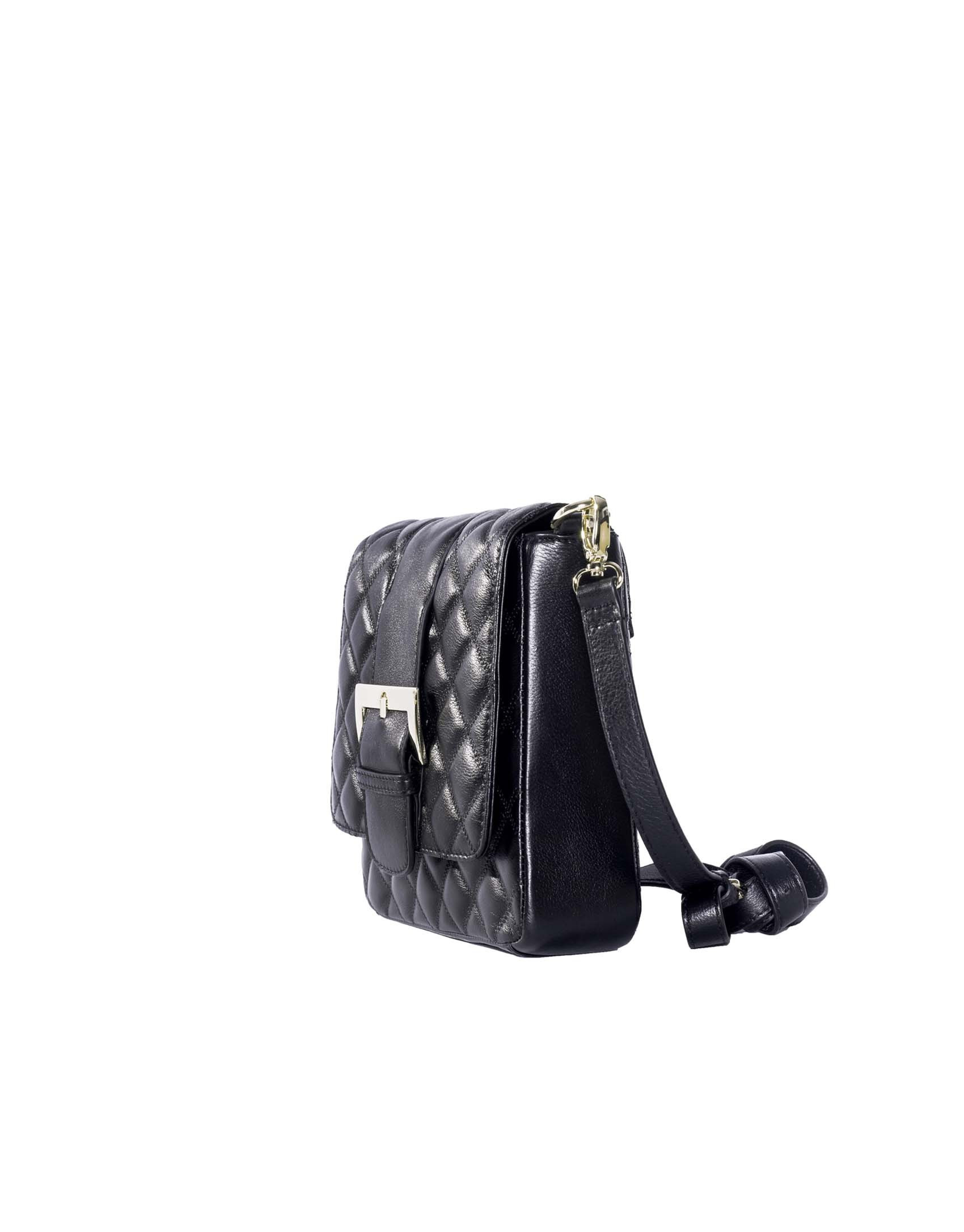 Bolso bandolera acolchado negro