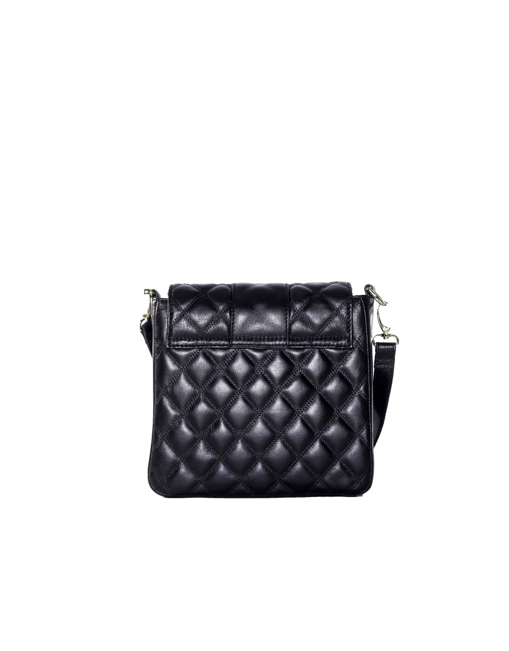 Bolso bandolera acolchado negro