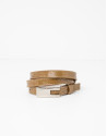 Mustard leather belt