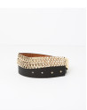 Black leather belt