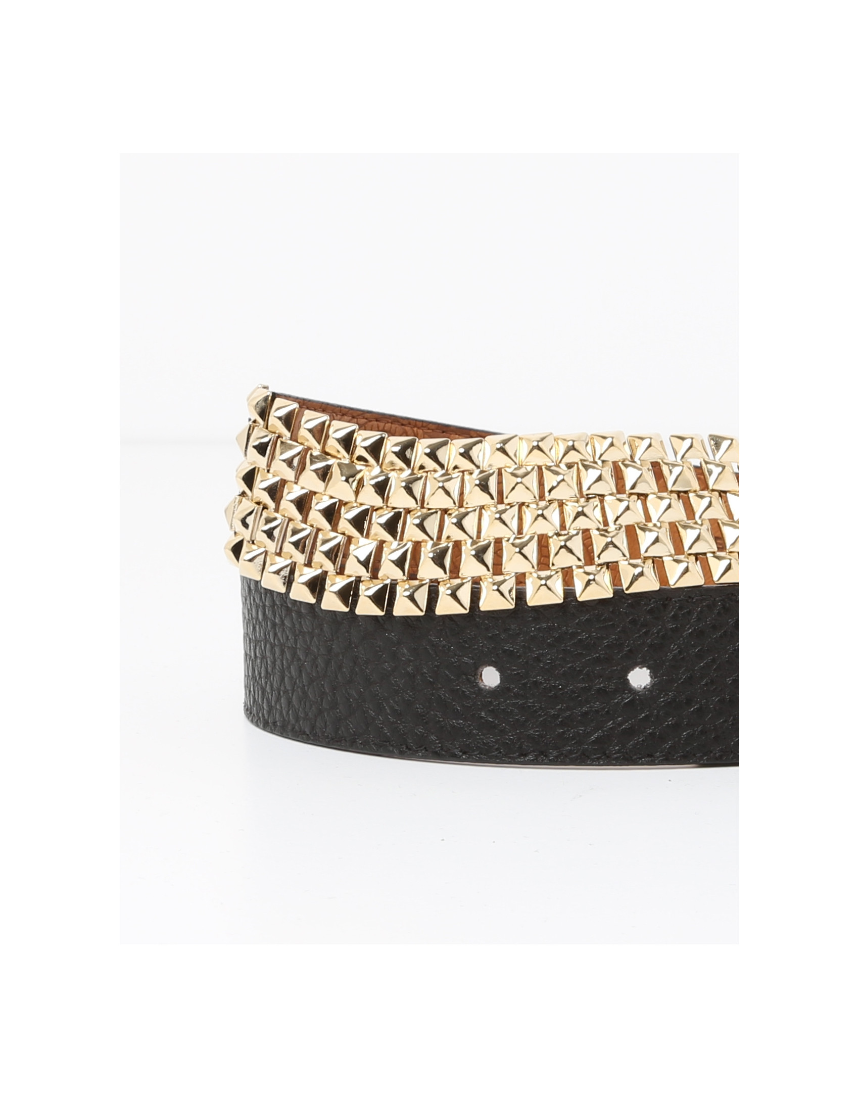 Black leather belt