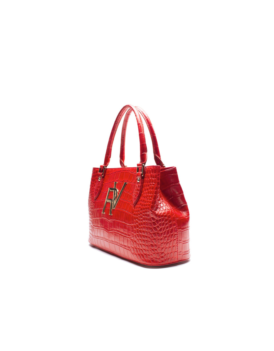 Medium size red tote bag