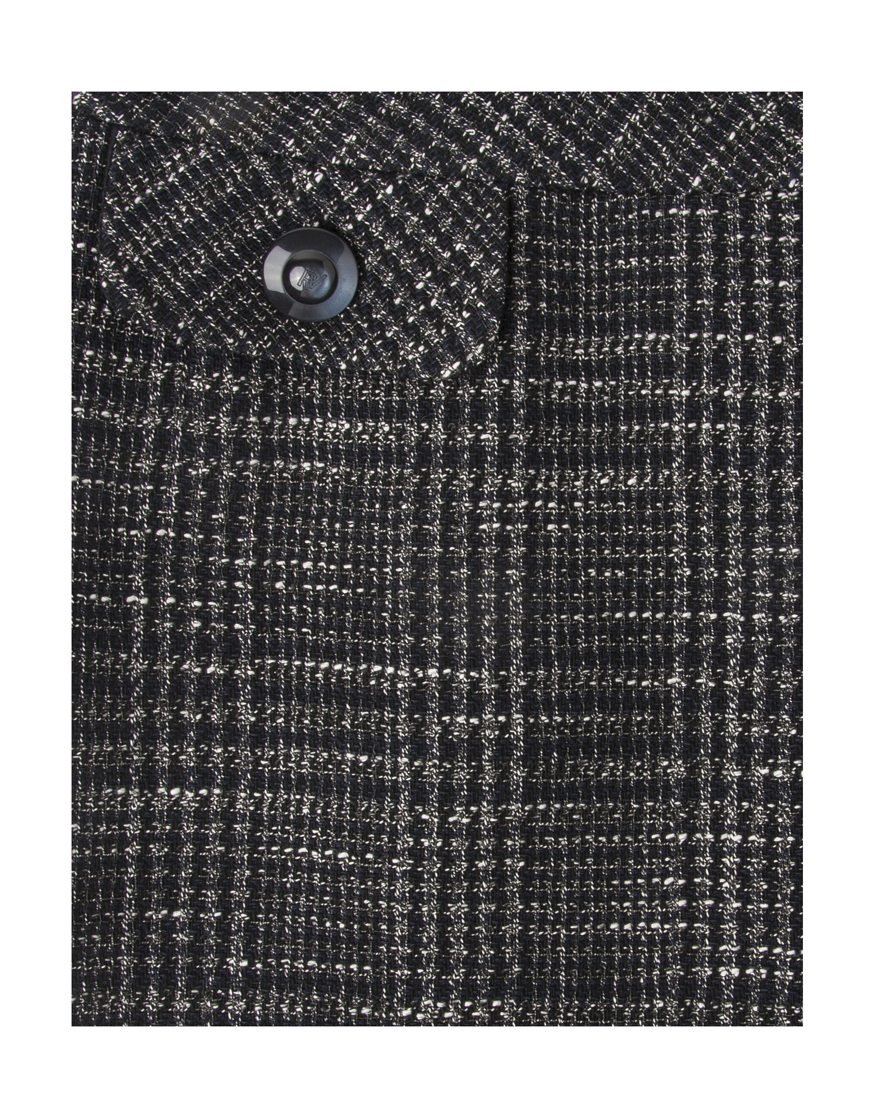 Blue checked straight skirt