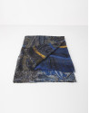 Foulard lana y seda estampado azul