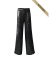 Pantalón lentejuelas ancho negro