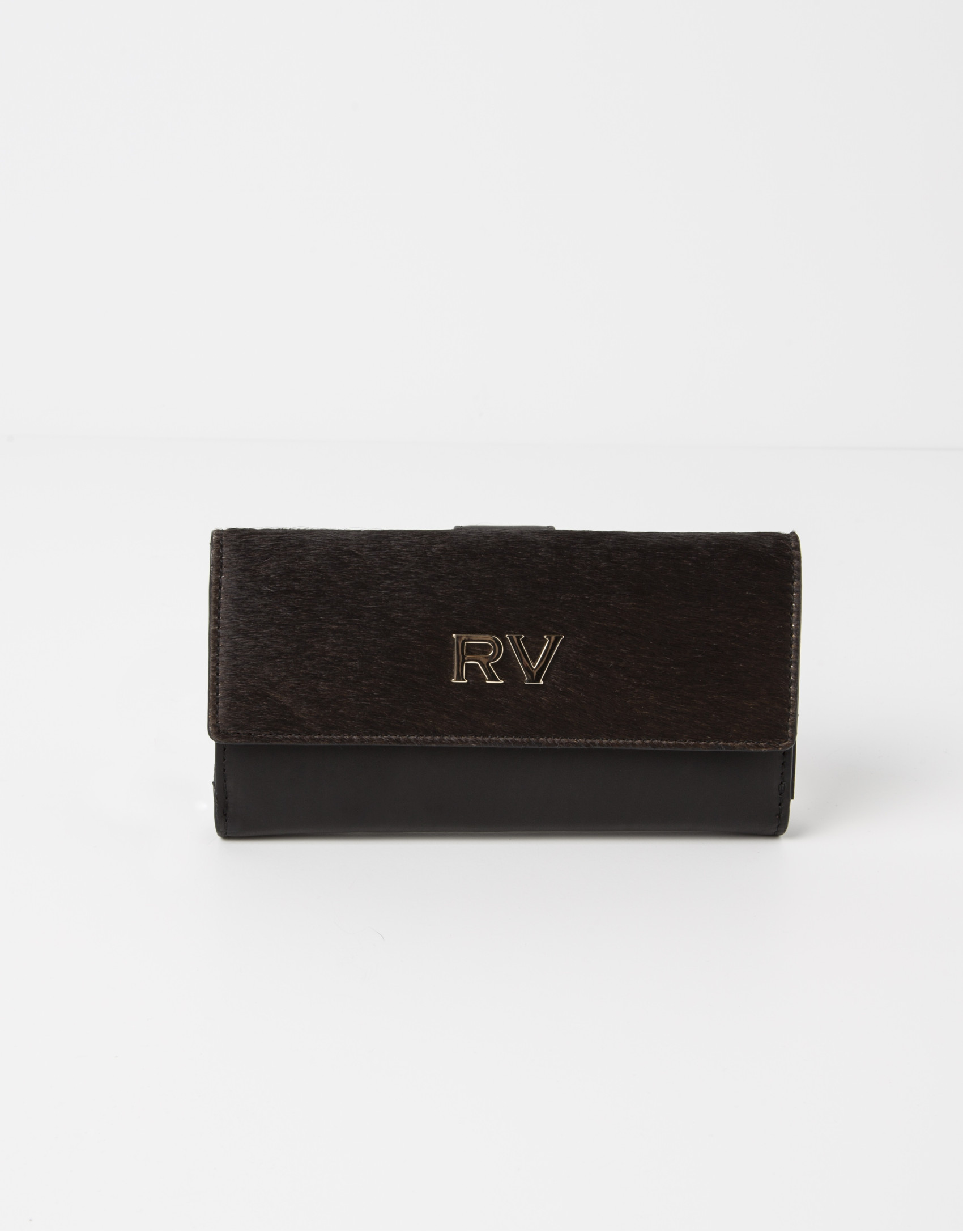 Black wallet with black fur
