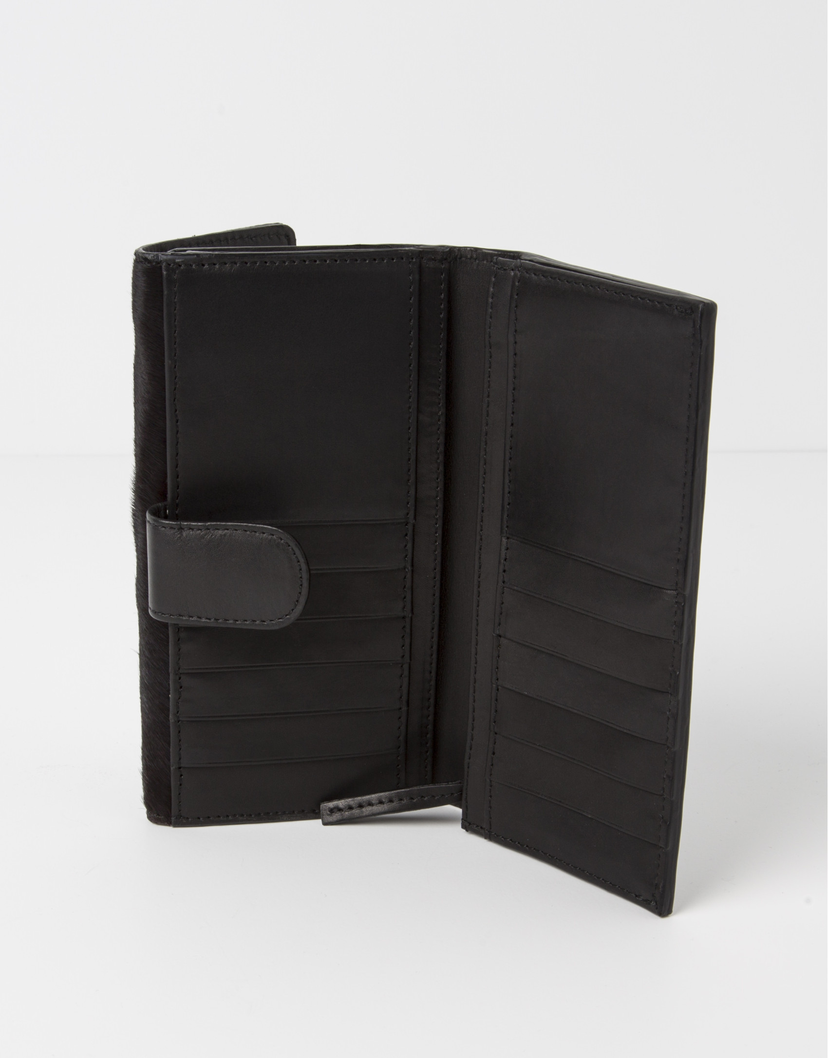 Black wallet with black fur