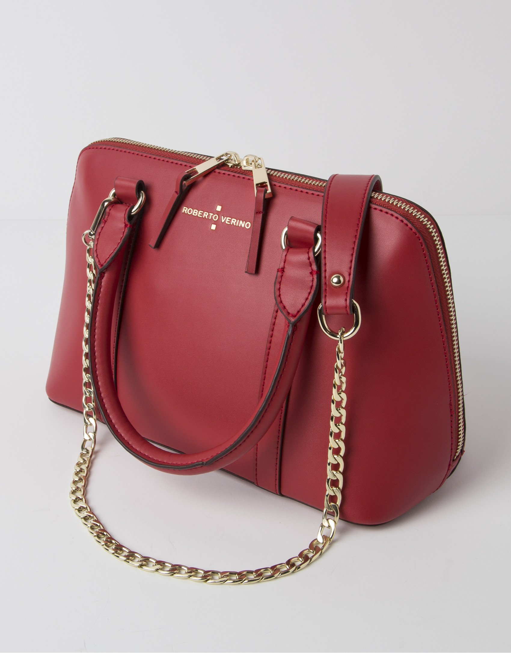 Mini red tote bag