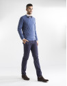 Jersey pico rombos azul