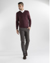 Burgundy basic knit sweater 