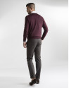 Burgundy basic knit sweater 