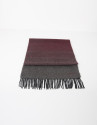 Foulard lana rojo y gris