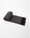Foulard lana rojo y gris