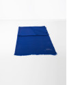 Plain blue wool scarf