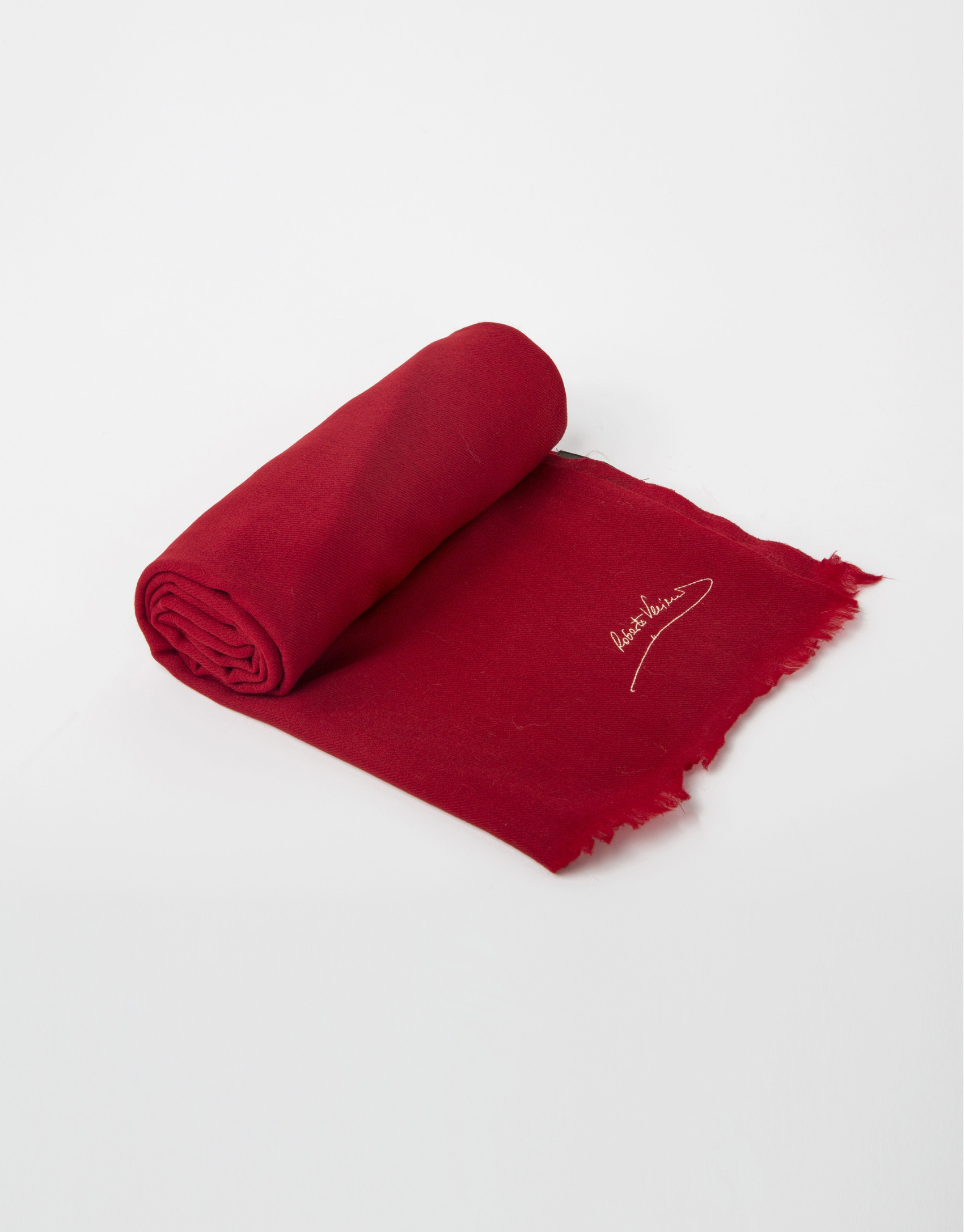 Foulard lana liso rojo