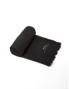 Plain black wool scarf