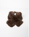 Bufanda cuello pelo marrón