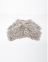 Beige fur collar
