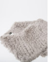 Beige fur collar