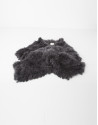 Gray fur collar scarf