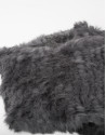 Gray fur collar scarf