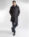 Black raincoat