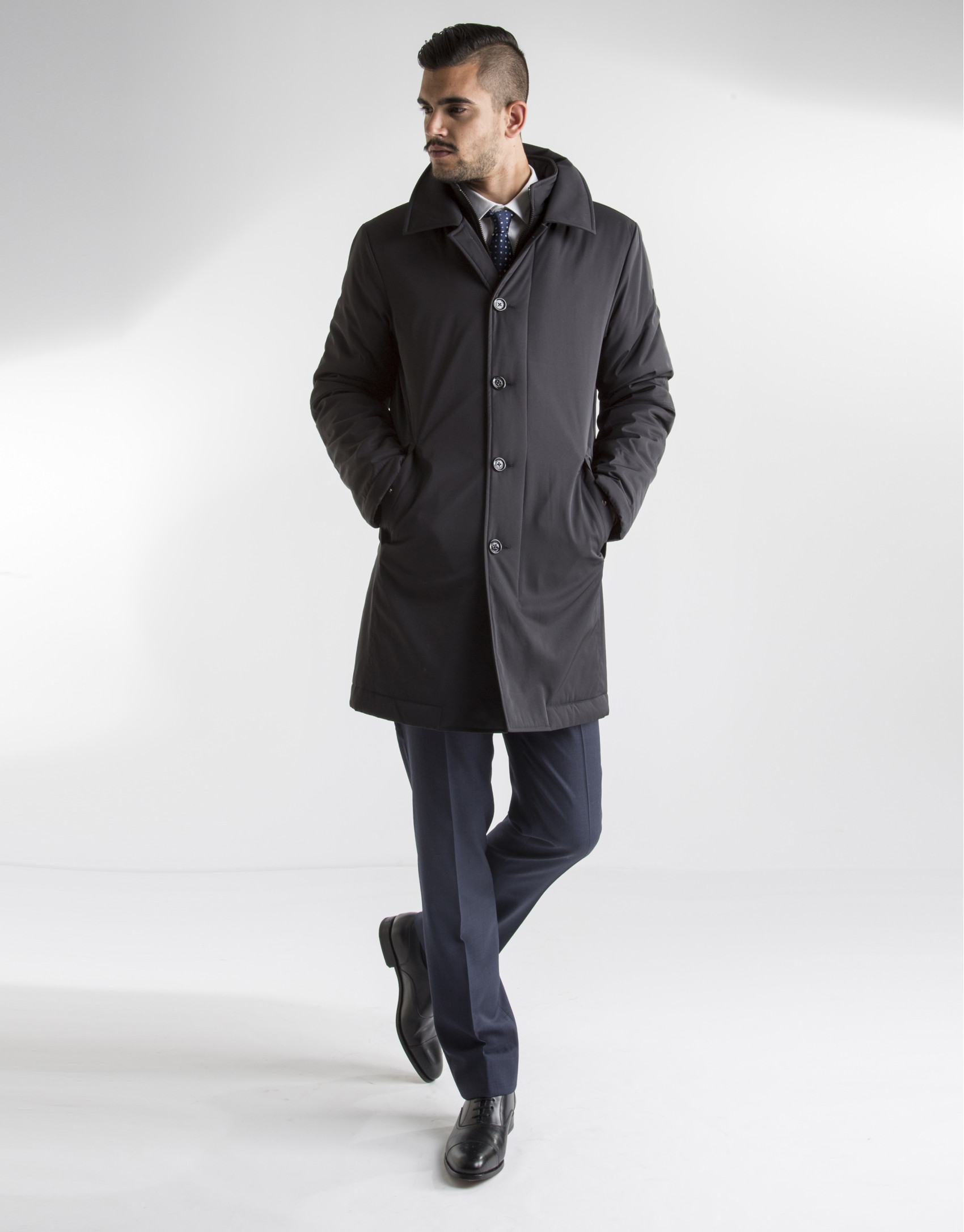 Black raincoat